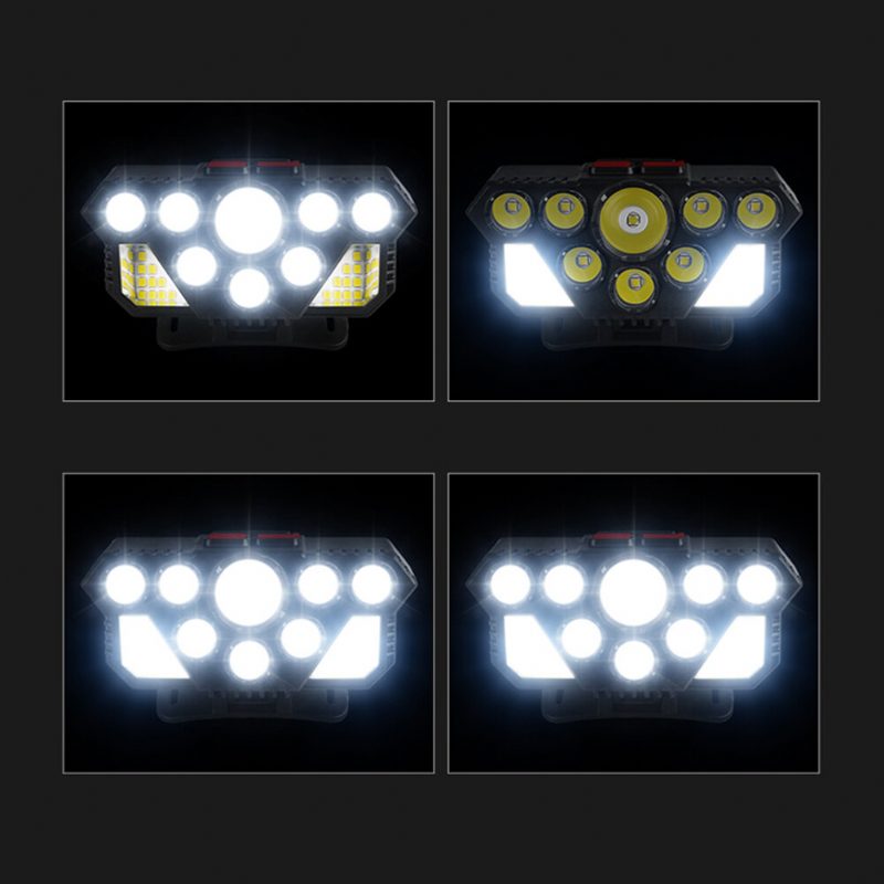 Vahva Kevyt Ajovalo 8led+20smd Super Bright Otsalamppu Usb-ladattava Taskulamppu Ulkokalastuslampun