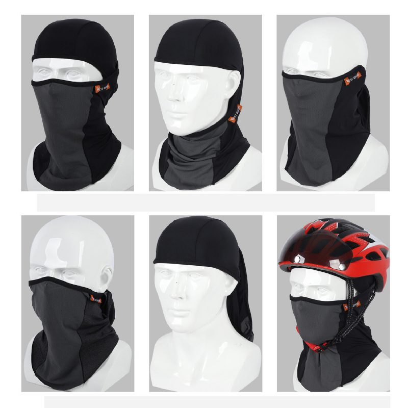 West Biking Summer Ice Silk Hengittävä Koko Kasvoille Hiihtomaski Aurinkohuppu Balaclava Pyöräilyn Kaulahuivi Ulkourheiluun