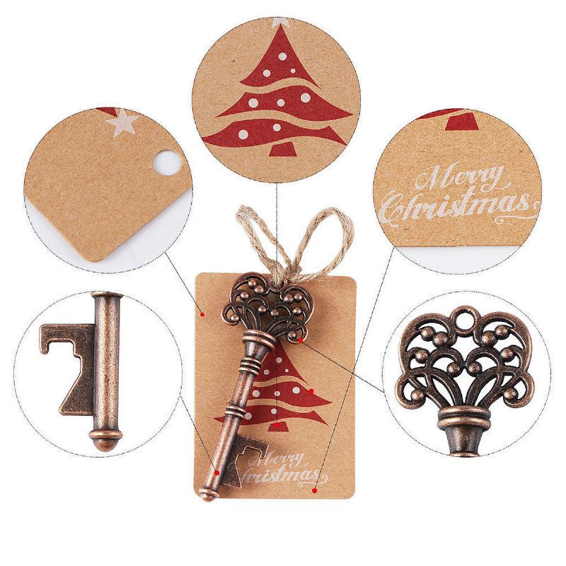 10 Kpl Xmas Tree Ornaments Santa Magic Key Blank Tag Joulujuhliin Ripustettavat Koristeet