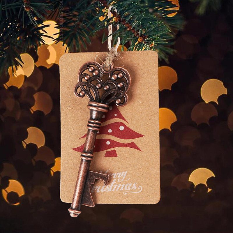 10 Kpl Xmas Tree Ornaments Santa Magic Key Blank Tag Joulujuhliin Ripustettavat Koristeet