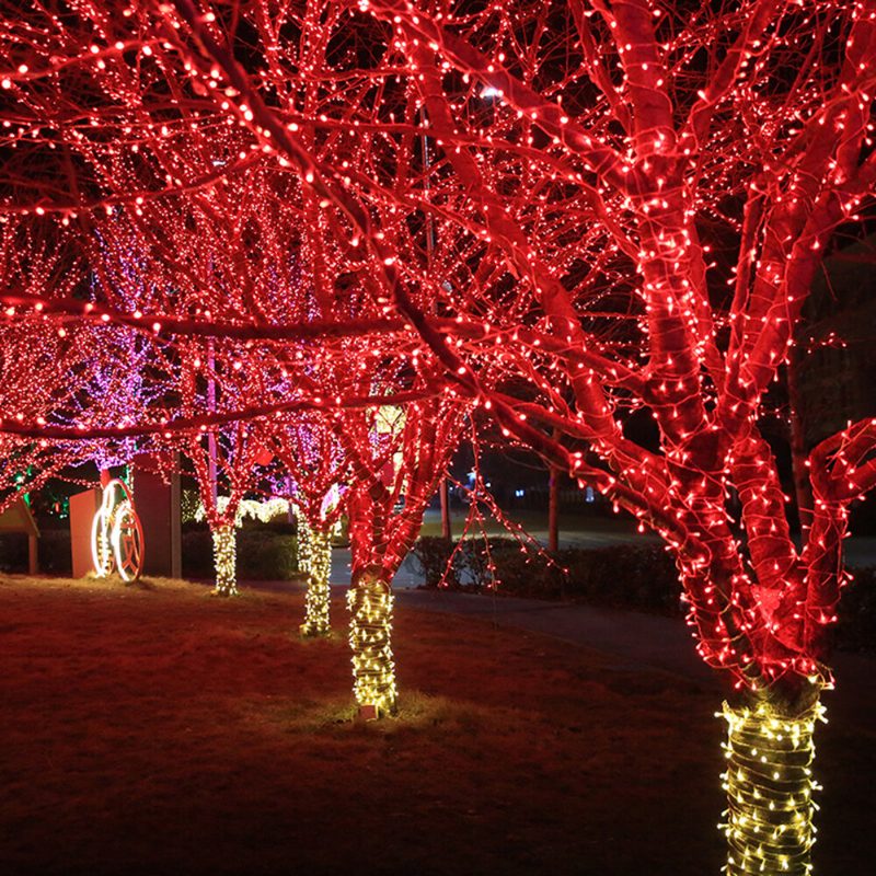 10m 2023 Joulukuusi Keiju Led Vedenpitävä String Light Garland Ketju Koti Puutarha Hääjuhla Ulkona Joulu Sisustus