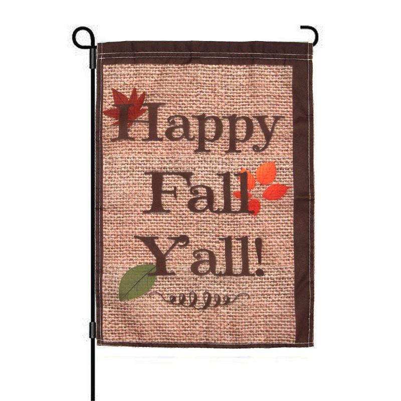 18''x12.5'' Happy Fall Yall Syksyinen Polyesteritalo Lomakoristeet Puutarhan Lippu