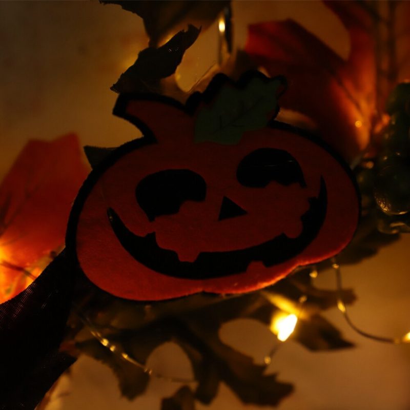 20led Halloween Party Wreath Garland Light Kodin Seinälle Ripustettavat Koristeet