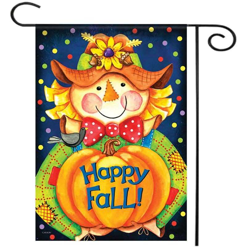 28"x40" Happy Smile Fall Scarecrow Tervetuloa Talo Puutarha Lippupiha Banner Koristeet