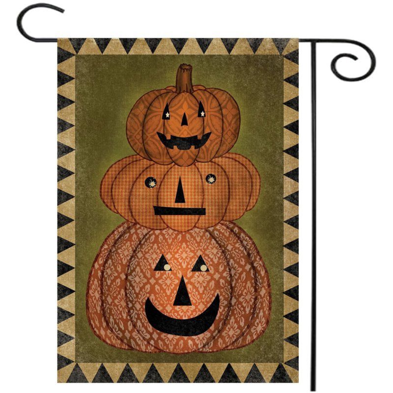 30x45cm Halloween Pumpkin Polyesteri Tervetuliaislippu Puutarha Joulukoristeet