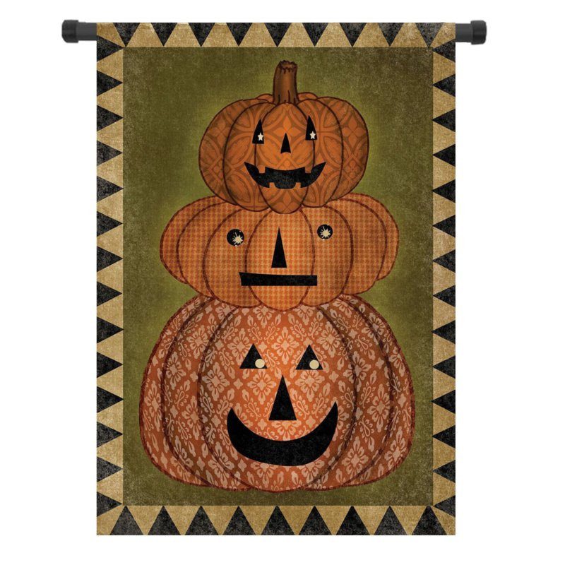 30x45cm Halloween Pumpkin Polyesteri Tervetuliaislippu Puutarha Joulukoristeet