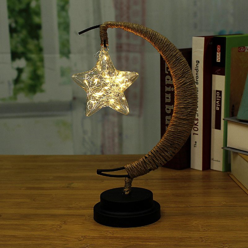 3d Battery Star Night Light Lasinen Led Home Party -toivotuslamppu Jouluksi