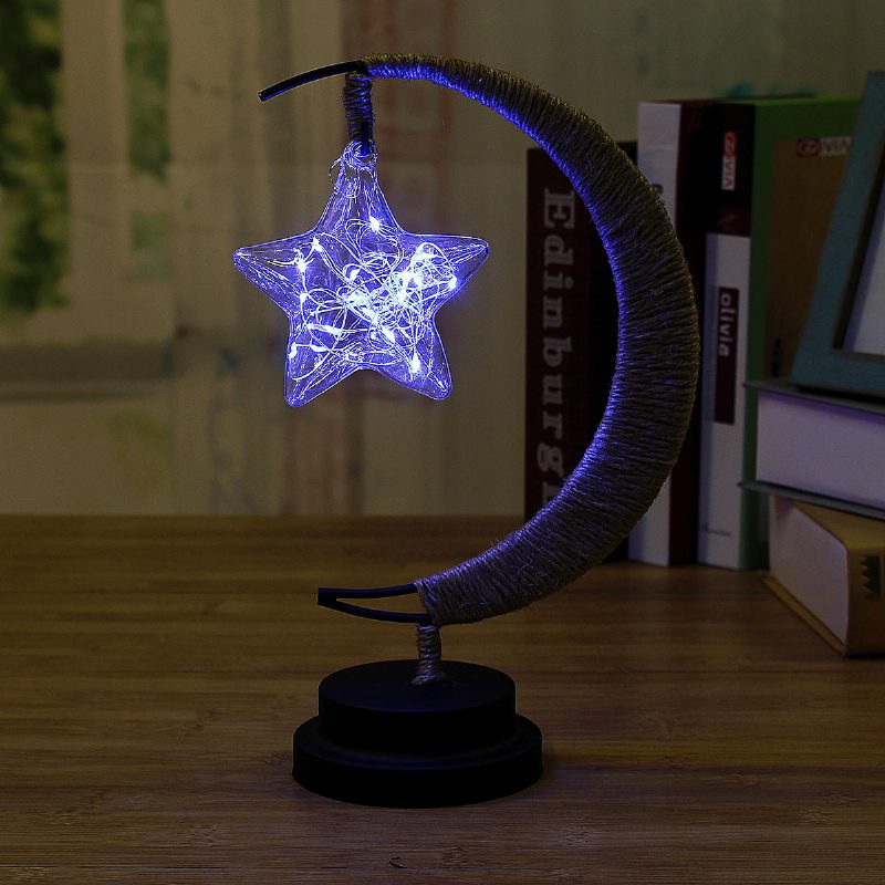 3d Battery Star Night Light Lasinen Led Home Party -toivotuslamppu Jouluksi