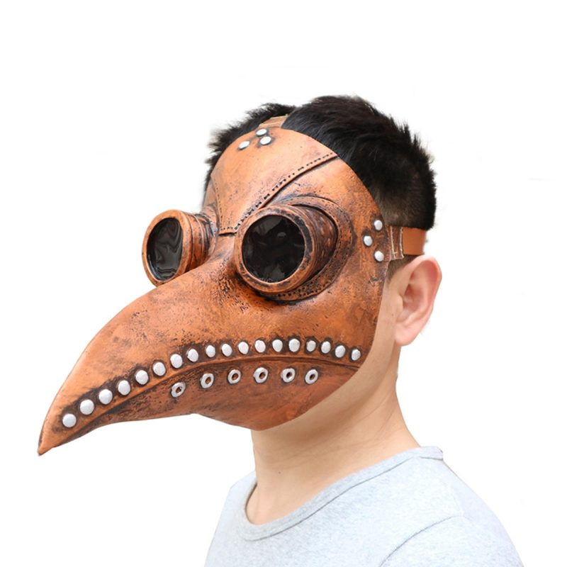 Halloween Cosplay Steampunk Plague Doctor Mask Lintu Nokka Rekvisiitta Retr Gothic Masks