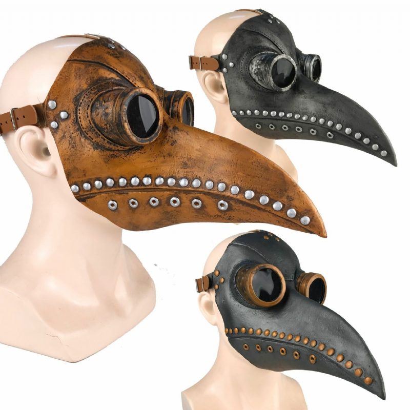 Halloween Cosplay Steampunk Plague Doctor Mask Lintu Nokka Rekvisiitta Retr Gothic Masks