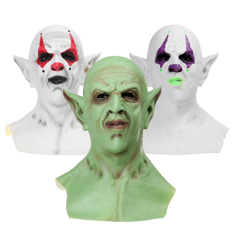 Halloween Imp Mask Päähineet Demon Clown Vampire Orc