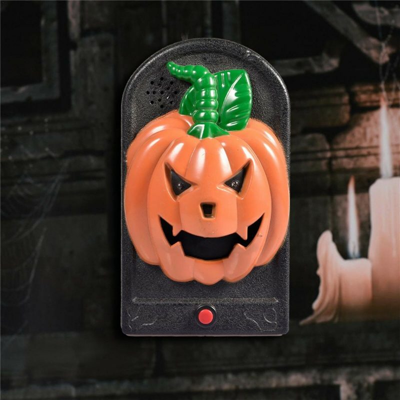 Halloween Ovikello Hehkuva Kuuloinen Kauhulelu Tervetuliaisovi Roikkuu Kallo Decora Kauhurekvisiitta Riippuva Pala Kello