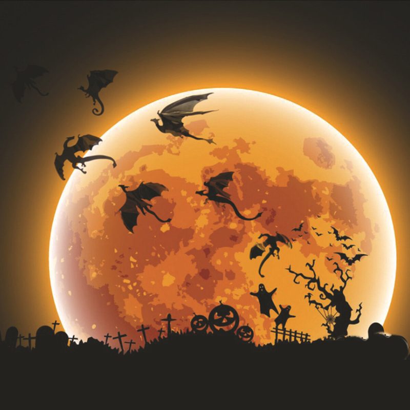 Halloween Spooky 3d Pterosaur Seinä Lasi Ikkuna Tarra Juhlakoristeet 7 Kpl