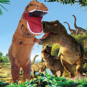 Ilmatäytteiset Lelut Simulaatio Tyrannosaurus Rex Hauskat Peloissaan Puhallettavat Vaatteet Dinosaurusten