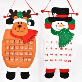 Joulukalenteri Lumiukko Deer Riippuva Advent Kalenteri Koristeet Kodin Sisustus