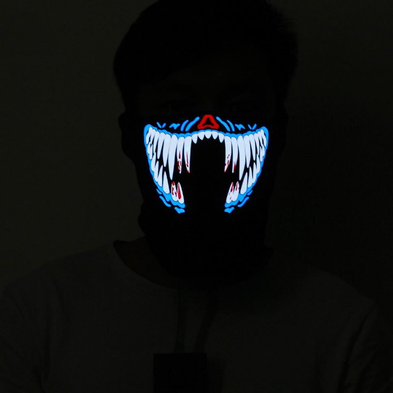 Led Rave Party Face Mask Equalizer Vilkkuva Music Luminous Cosplay Dance