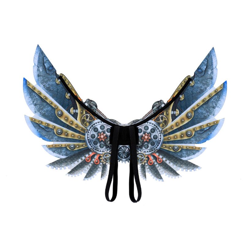 Mardi Gras Steampunk Gear Wings Cosplay Carnival Party Unisex-asujen Siipirekvisiitta