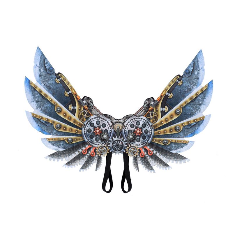 Mardi Gras Steampunk Gear Wings Cosplay Carnival Party Unisex-asujen Siipirekvisiitta