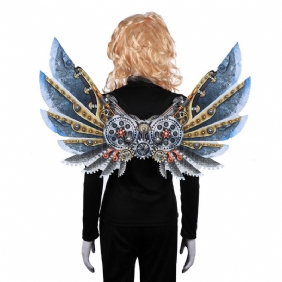 Mardi Gras Steampunk Gear Wings Cosplay Carnival Party Unisex-asujen Siipirekvisiitta