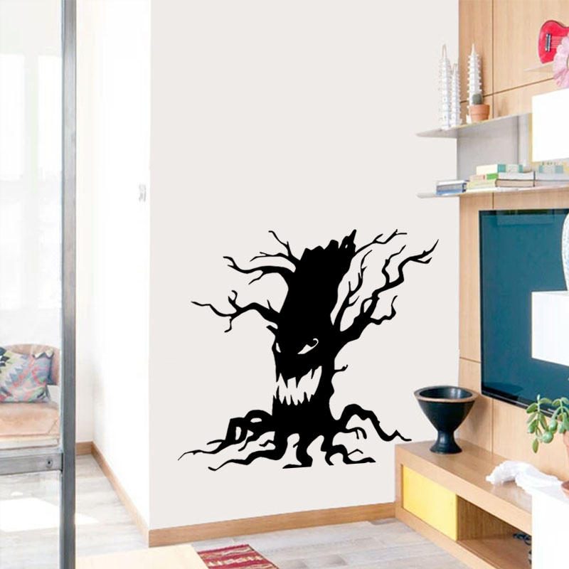 Miico Fx3014 Halloween-tarra Sarjakuvatarra Ghost Tree -kuvioinen Irrotettava Seinätarra