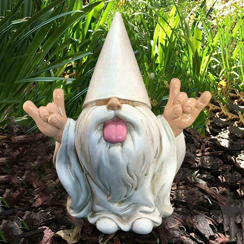 Resin Funny Naughty Garden Gnome Nurmikon Sisä- Tai Ulkokoristeisiin