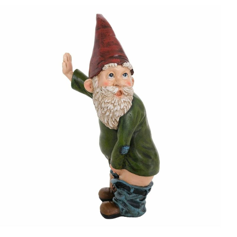 Resin Funny Naughty Garden Gnome Nurmikon Sisä- Tai Ulkokoristeisiin