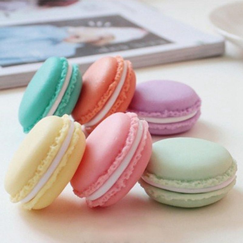 Söpö Karkkiväri Macaron Mini Syntymäpäivälahjarasia Vedenpitävä Säilytys Korusormukset Pillerirasia