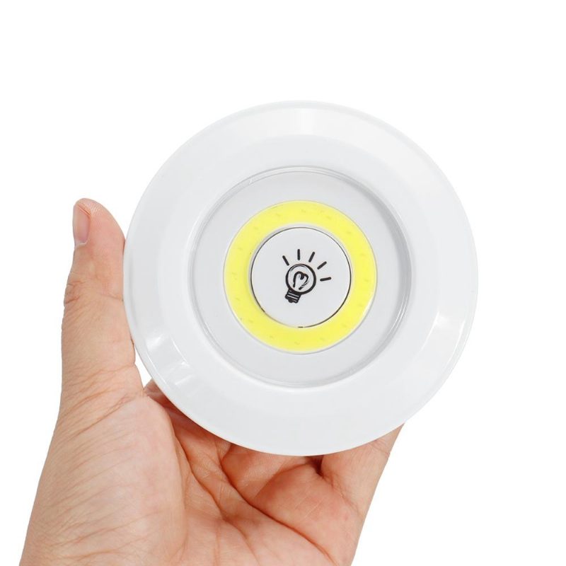 1/3/6 Kpl Led Wireless Stick On Led Tap Light Kirkas Kauko-akkukaappi Kaappi Yölamppu