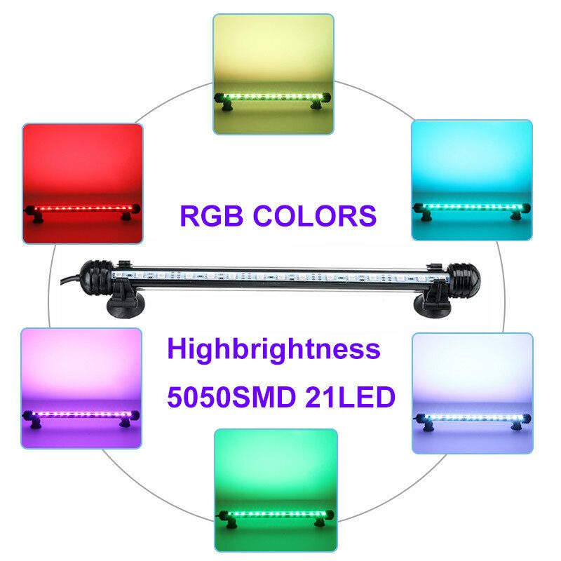 18-48cm 5050smd 27led Akvaario Rgb Kevyt Upotettava Baarinauhalamppu