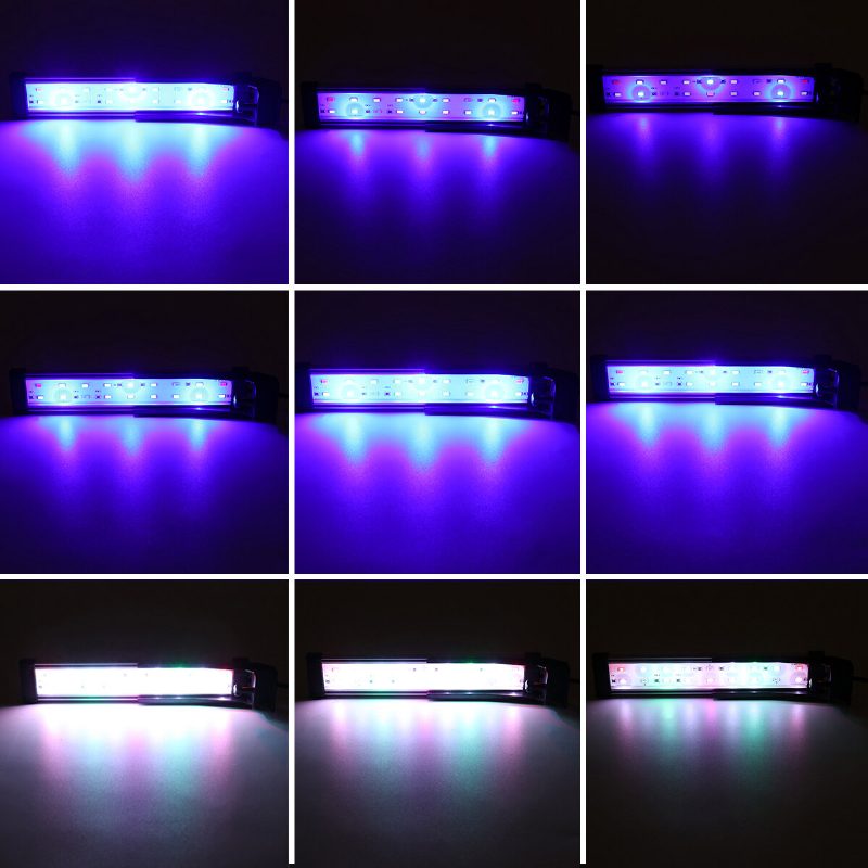 22cm 18led Rgb Akvaarion Akvaariovalo Erittäin Kirkas Kaksinkertainen Tyhjennysvesilamppu