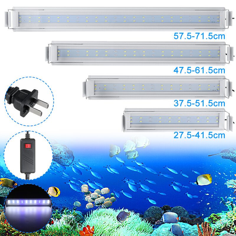 3/5/7/9w 220v Us Plug Akvaariolamppu Led Energiaa Säästävä Sininen+valkoinen Valolinjakytkin