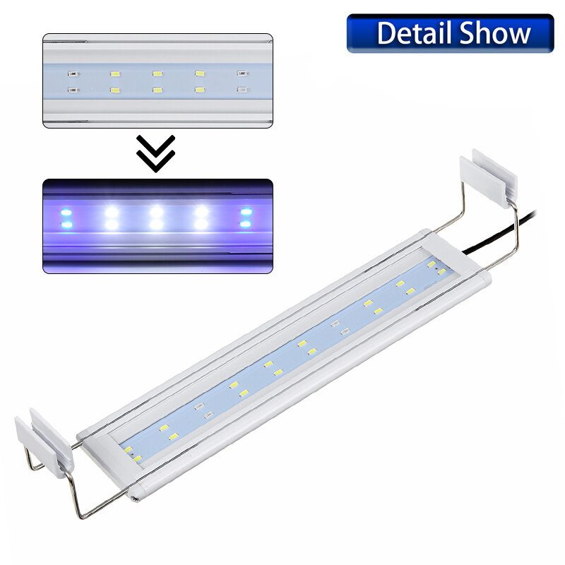 3/5/7/9w Akvaariovalo 220v Led-energiaa Säästävä Sininen+valkoinen Valolinjakytkin