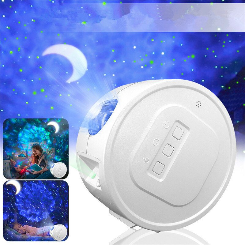 3 In 1 Usb Led Galaxy Starry Night Light Sky Projektori Ocean Wave Tähtilamppu