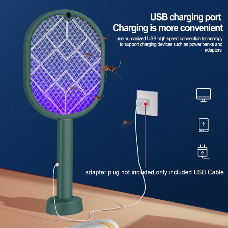 3000v 3 In 1 Sähköinen Hyönteisswatter Zapper Usb Ladattava Hyttysswatter