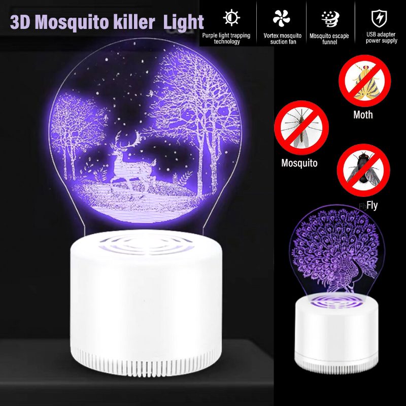 3d Mosquito Killer Light Sisäkäyttöön Usb-virtalähde Ei Säteilyturvallista Vauvalle