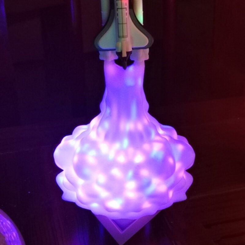 3d Print 16 Color Saturn Rocket Lamp Usb Led Kids Night Light Himmennettävä Kosketusohjain + Kaukosäädin