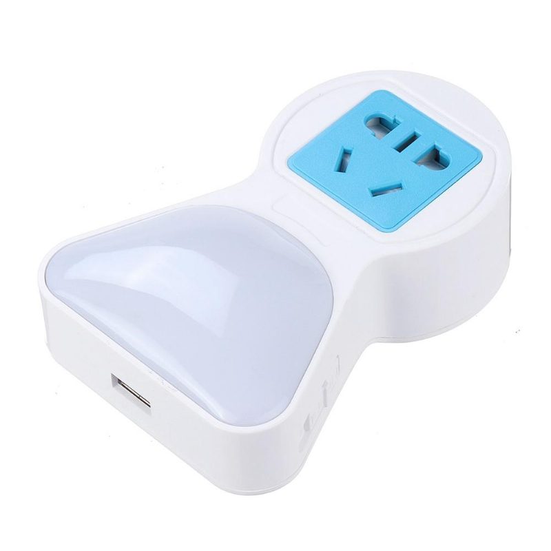 5a 9 Led-pistoke Pistorasia Lamppu Plug-in Seinä Eteinen Yövalo Usb-lataus Usa/eu-pistoke