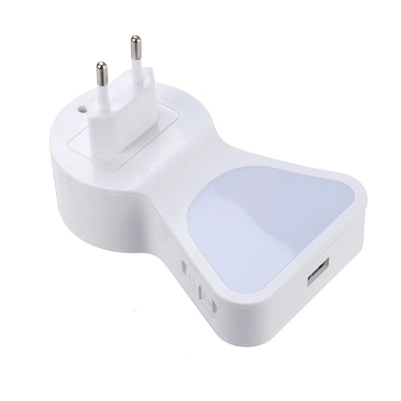 5a 9 Led-pistoke Pistorasia Lamppu Plug-in Seinä Eteinen Yövalo Usb-lataus Usa/eu-pistoke