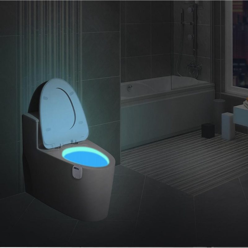 Anion Smart Pir Motion Sensor Wc Led-yölamppu Ilmanpuhdistus Värikäs Paristoteho Kylpyhuonevalo