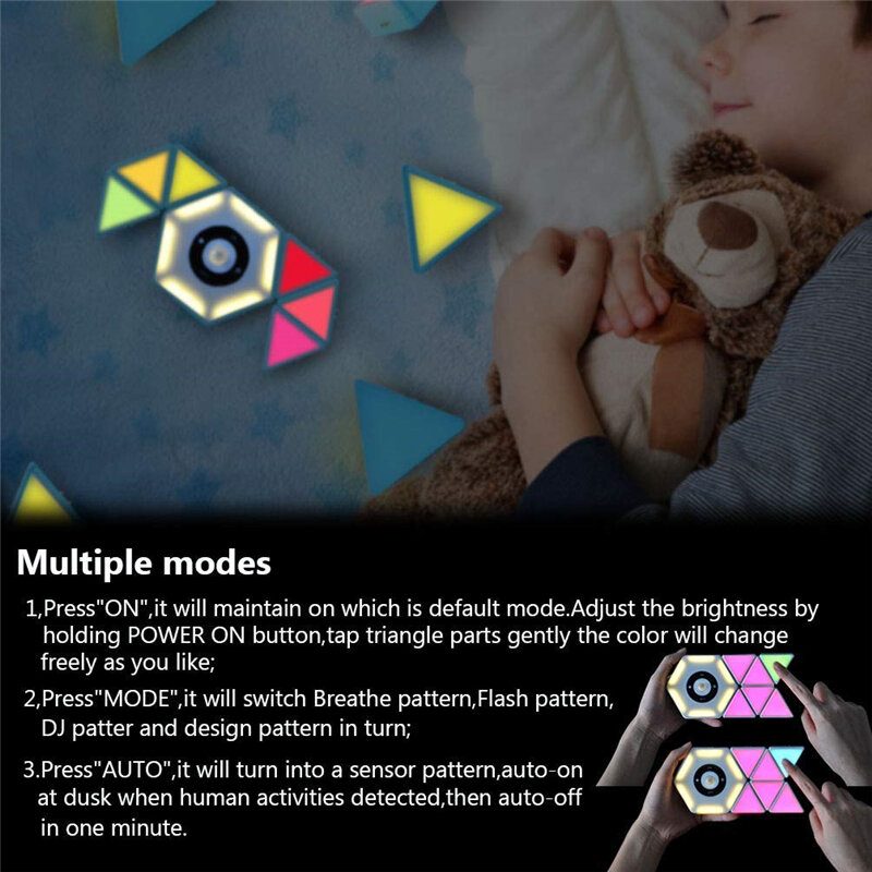 Dc5v Usb Diy Smart Puzzle Night Light Kosketusherkkä Väriä Muuttava Lelu