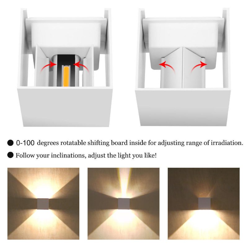 Dx-ct1 Ac 220v Vedenpitävä 7w Alumiinikuutio Cob Led-seinävalaisin Moderni Kodin Valaistus