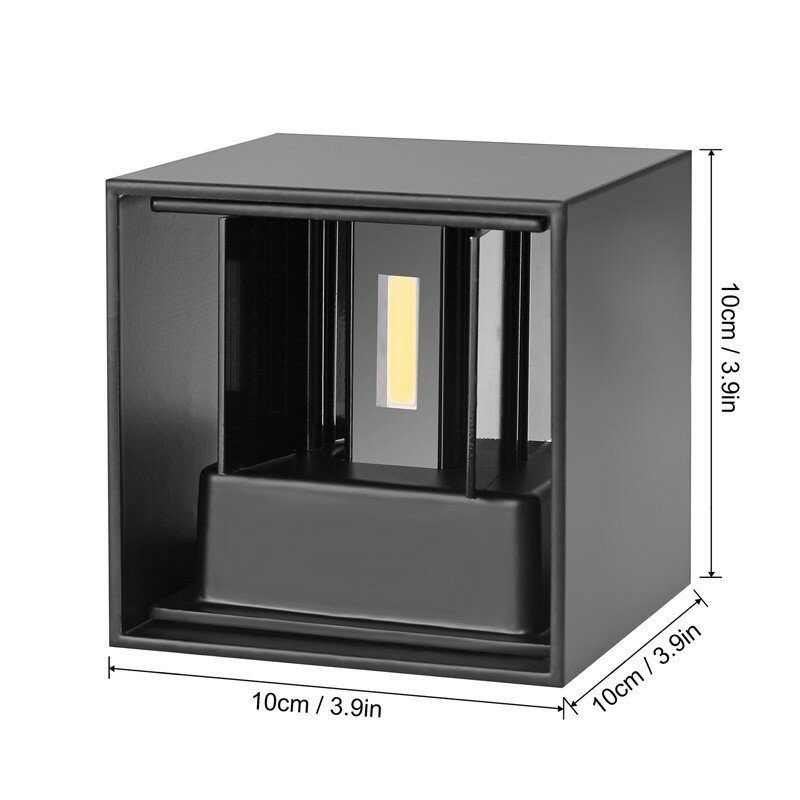 Dx-ct1 Ac 220v Vedenpitävä 7w Alumiinikuutio Cob Led-seinävalaisin Moderni Kodin Valaistus