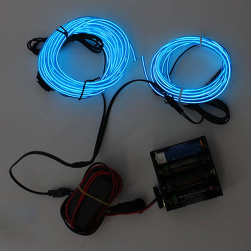 El Wire Neon Light Joustava Köysi Putki Auto Auton Sisustus Led Strip Ilmakehän Lamppu