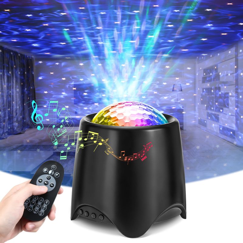 Elfeland Usb Rgb Led Galaxy Projector Light Starry Sky Ocean Music Yövalo Kaukosäätimellä