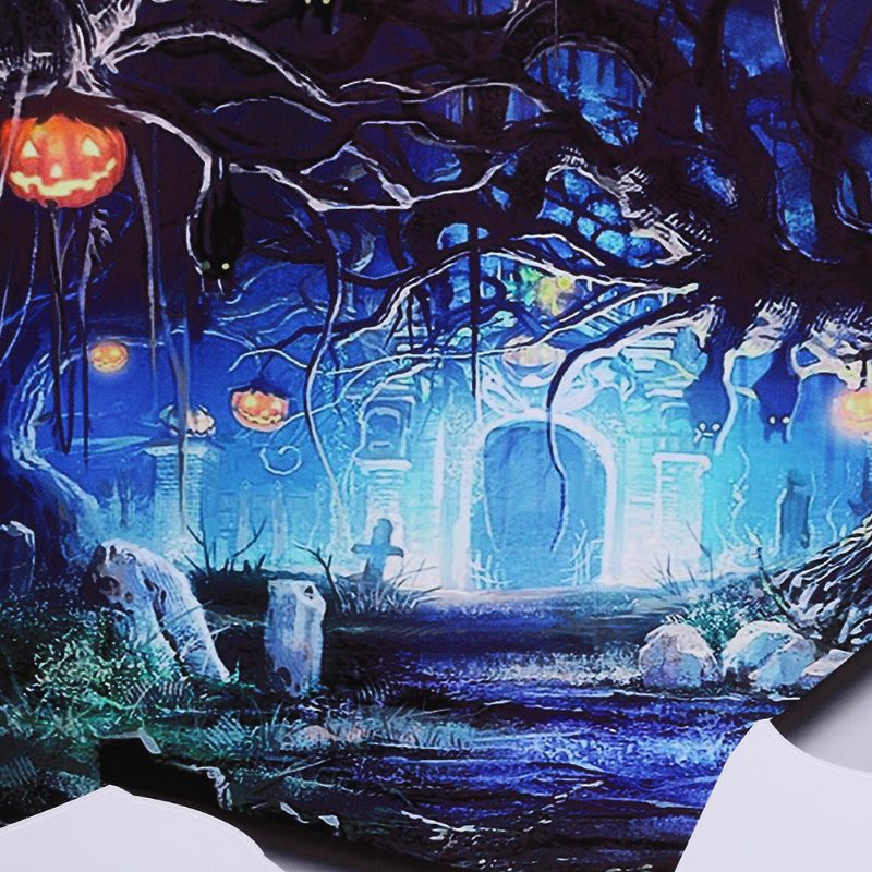 Halloween 3d-seinätarratarra Lamppu Irrotettava Tee-se-itse Scary Decal Juliste Seinämaalaus Sisustus