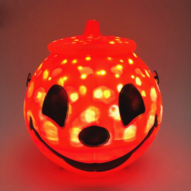 Halloween Led Rotate Riippuva Pumpkin Lantern Night Light Festival Lahja Lapsille Kodin Juhlasisustus