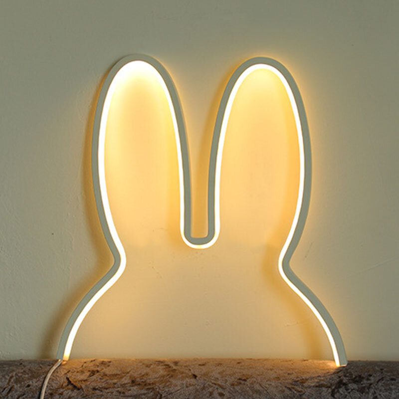 Ins Nordic Style Lastenkoristelu Luova Led-lamppu Rabbit Night Light