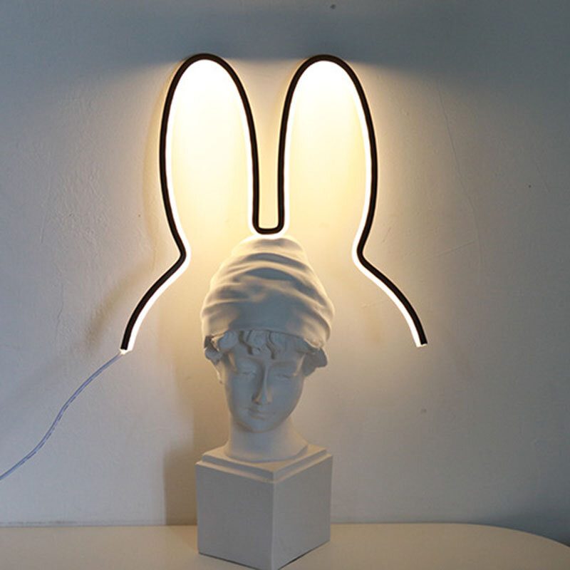 Ins Nordic Style Lastenkoristelu Luova Led-lamppu Rabbit Night Light