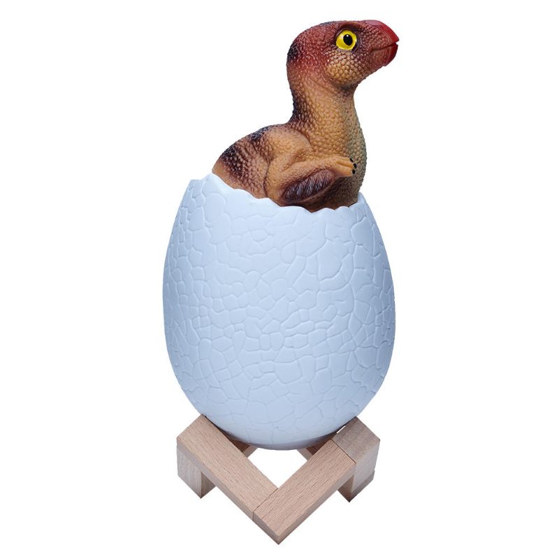 Kl-02 Koristeellinen 3d Oviraptor Dinosaur Egg Älykäs Yövalon Kosketuskytkin 3 Väriä Vaihtuva Led-yövalo Joululahjaksi