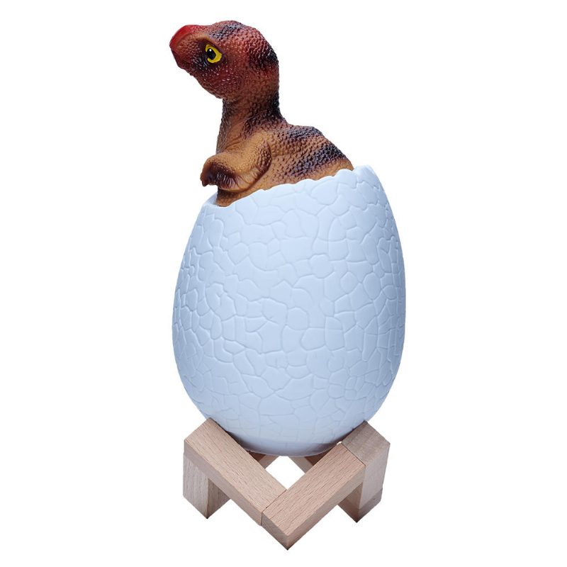 Kl-02 Koristeellinen 3d Oviraptor Dinosaur Egg Älykäs Yövalon Kosketuskytkin 3 Väriä Vaihtuva Led-yövalo Joululahjaksi